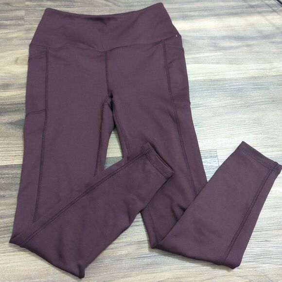 Spyder Active Maroon‎ Activewear Workout Leggings Small - Picture 1 of 6